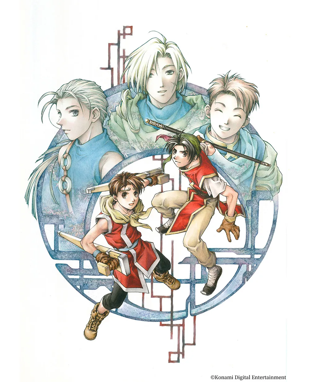 「幻想水滸伝II　108星キャラクターガイド」表紙イラスト