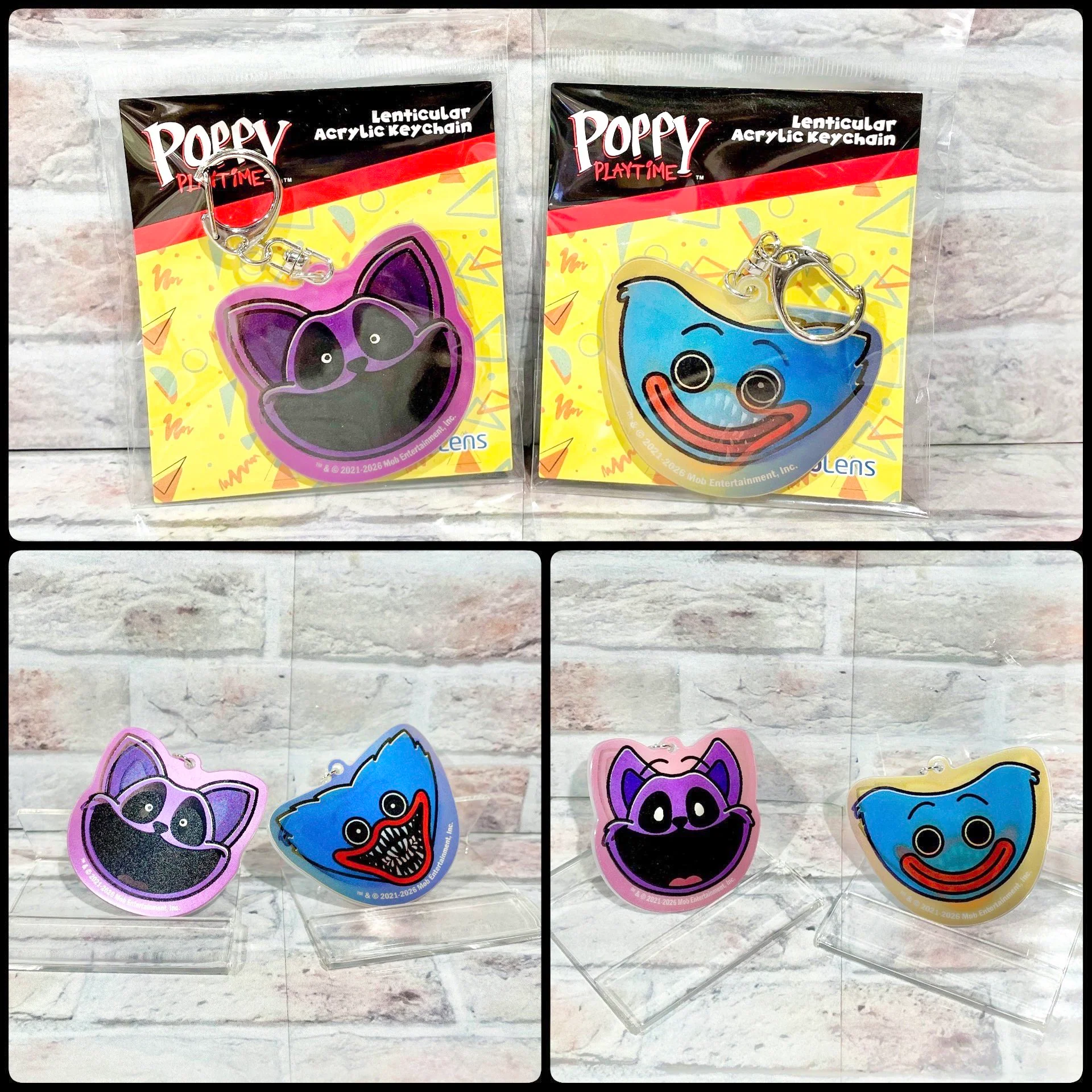 Poppy Playtime レンチキュラーアクリルキーホルダー（キャットナップ／ハギーワギー） 商品画像