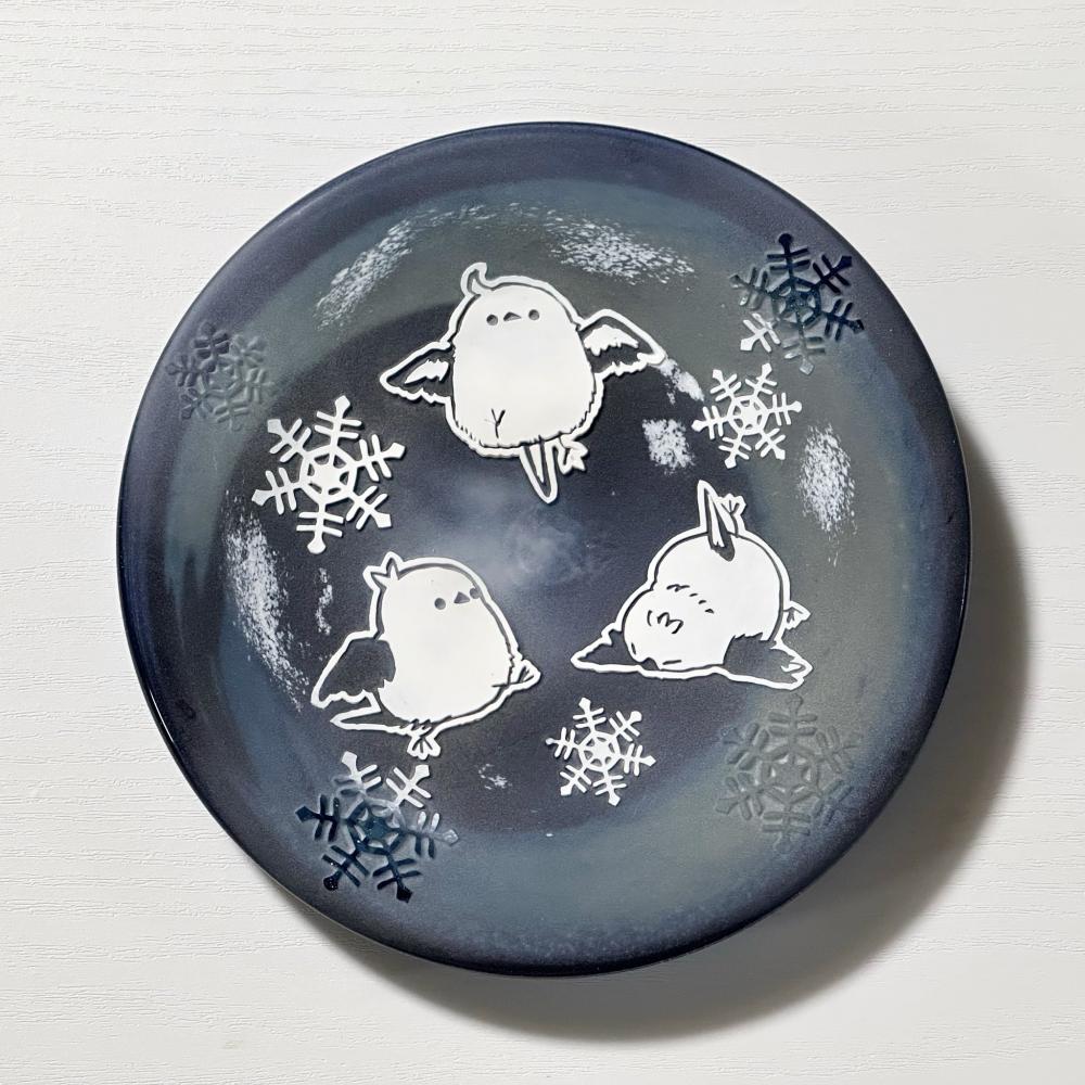 シマエナガ　雪冠/中皿.の画像