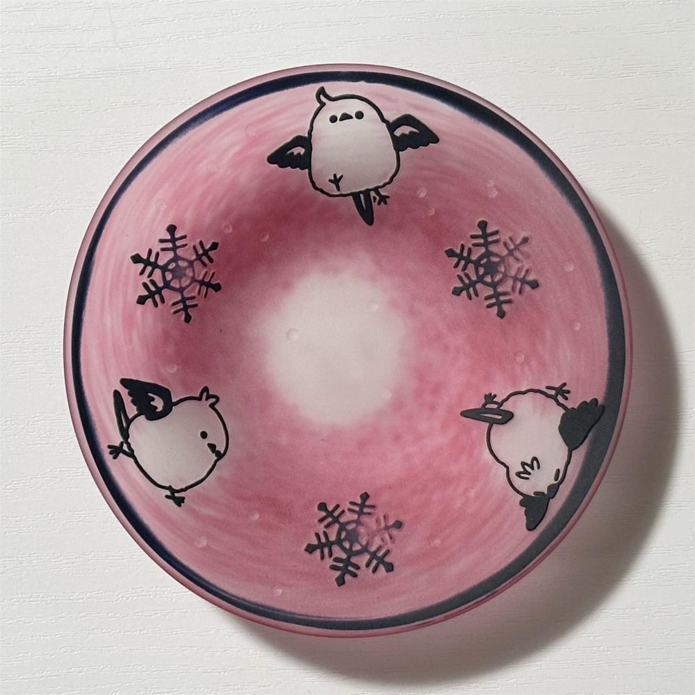 シマエナガ　桜吹雪/小皿.の画像