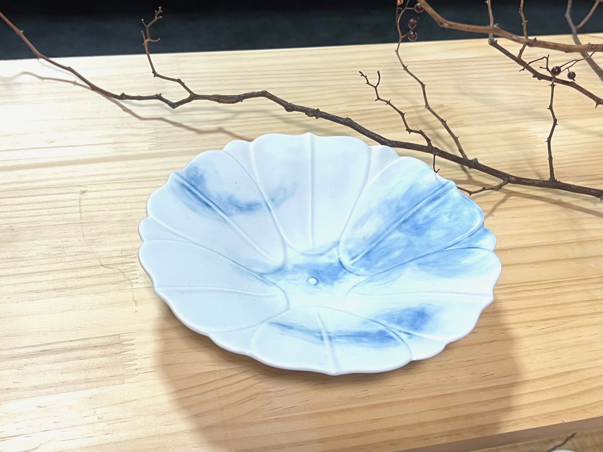 空輪花鉢（ウスブルー）