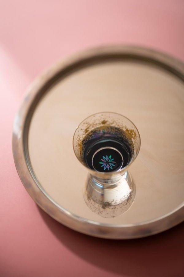 金箔グラス　矢車菊（貝入）