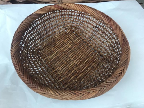 あけびこだし編み食器籠