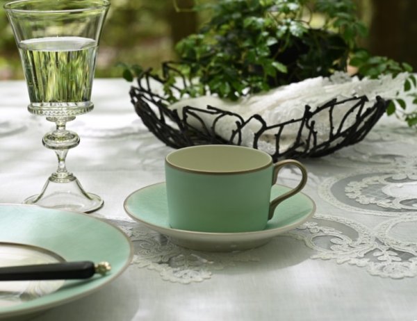 クラックドブルーラグーン　　　　ティーカップ＆ソーサー