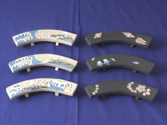 カトラリーレスト（波と富士、カラー、桜、つりがね草）