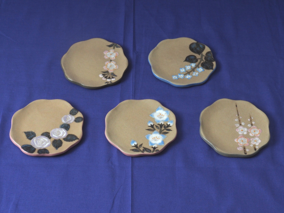 小皿（桜・薔薇・ライラック・梅・桔梗）