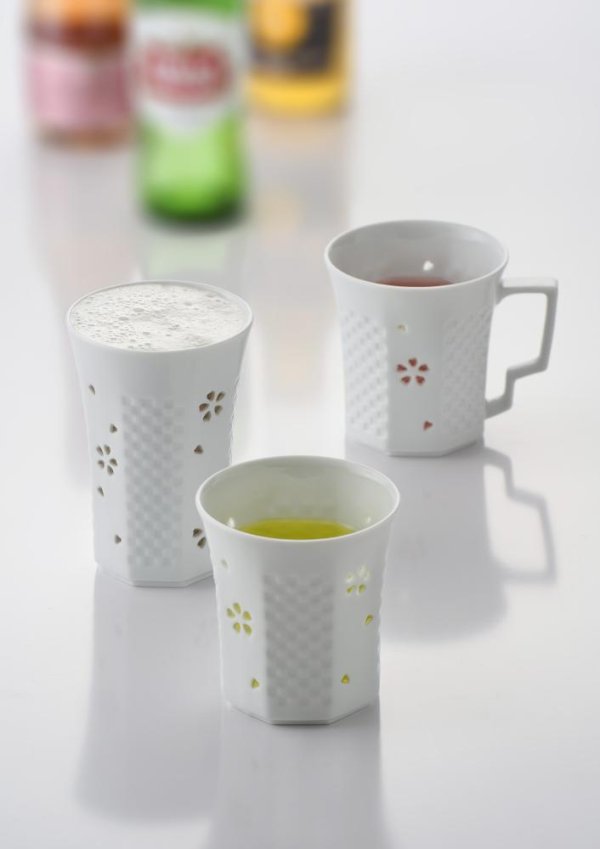 水晶花彫　レリーフグラスシリーズ