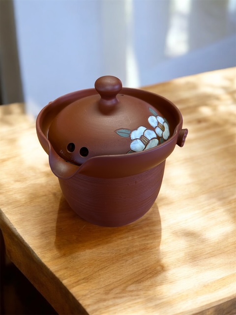 茶逢　朱泥　椿