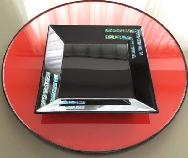 輪島塗　螺鈿（らでん）四方盆