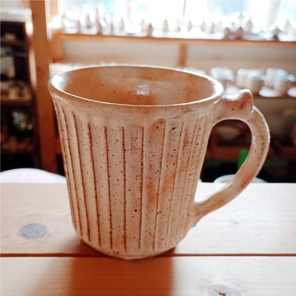 粉引しのぎコーヒーカップ直