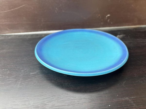 青マット５寸皿