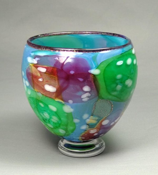 孔雀紋小鉢-蓮池-