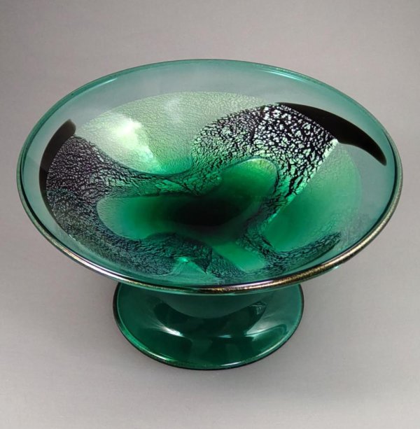 風紋菓子鉢-緑-