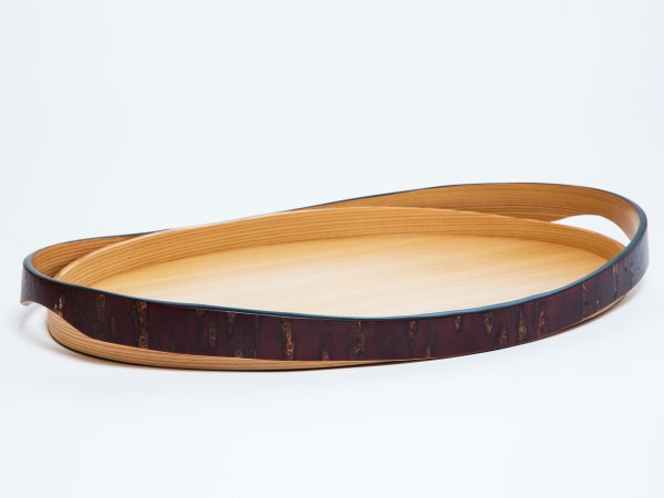 樺細工　【トレイ　カサネガサネ】