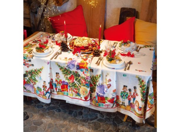 イタリア製クリスマスリネンファブリック