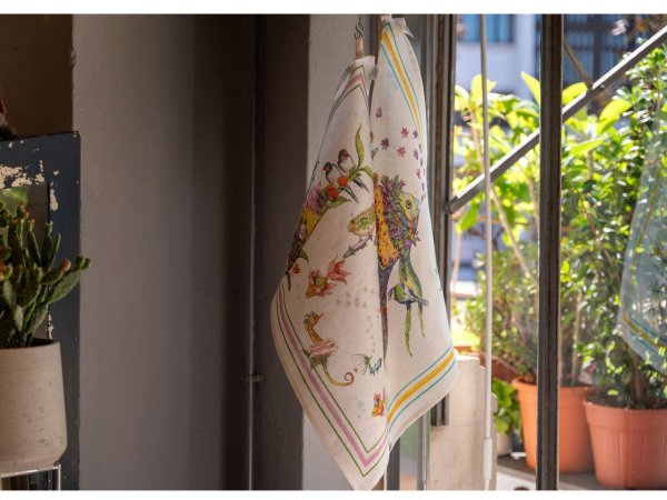 イタリア製リネンキッチンクロス