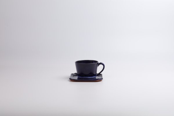 藍indigoカップandソーサー