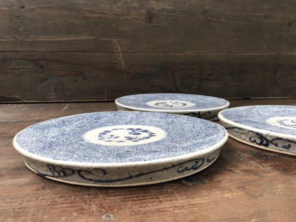 染付みじん唐草台皿（径30cm）