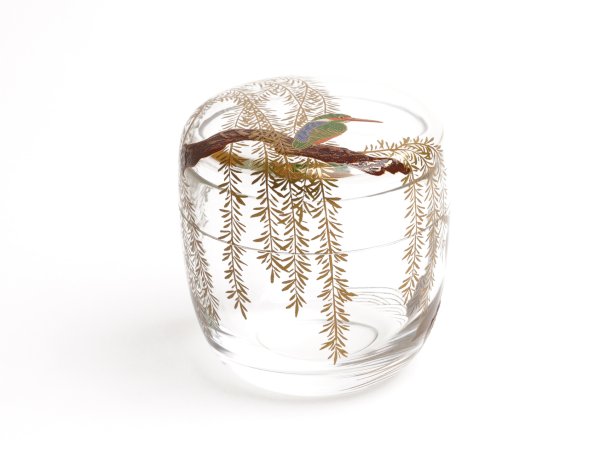 柳に翡翠蒔絵 アクリル中棗