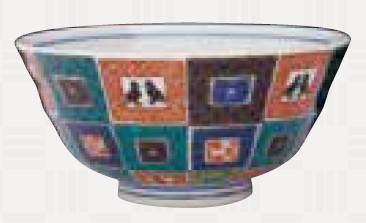 姫碗石畳双鳩紋