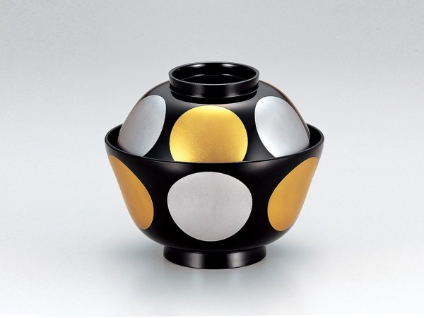 日月まゆ型雑煮椀