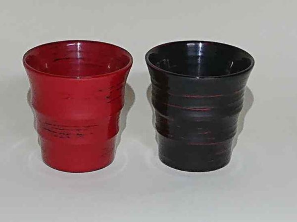 ぐい呑　筍型　古代塗