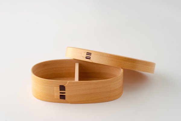 曲げわっぱ　小判型弁当（小new）