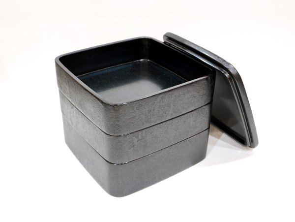 銀彩和紙張重ね箱・空