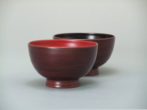 弥生汁椀　溜塗