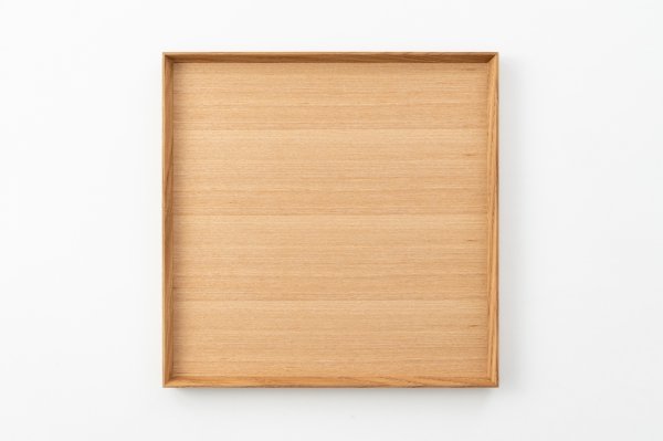 白木塗タモ10.0角盆