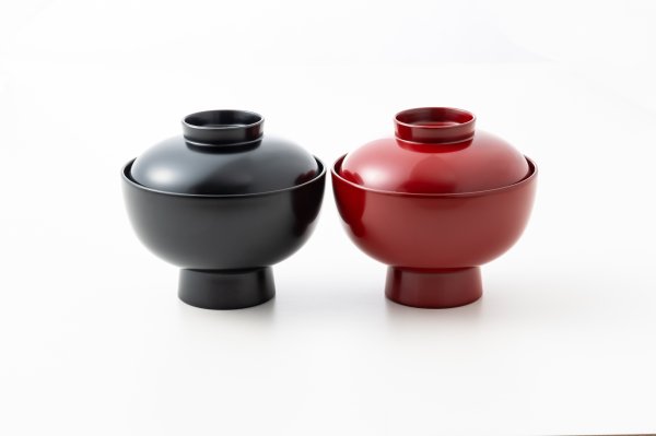 洗浄機対応雑煮椀　黒or朱