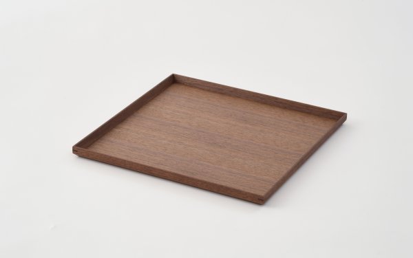 白木塗ウォールナット10.0角盆