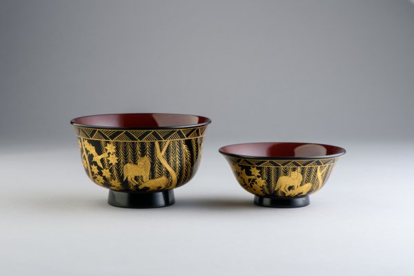 蓋つき煮物椀 鶯宿梅絵