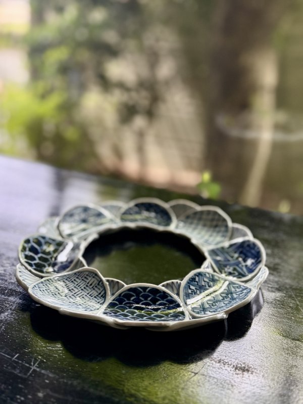 地紋ポンデリング皿