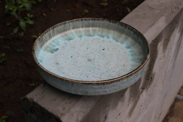 紫陽花釉 平鉢 大